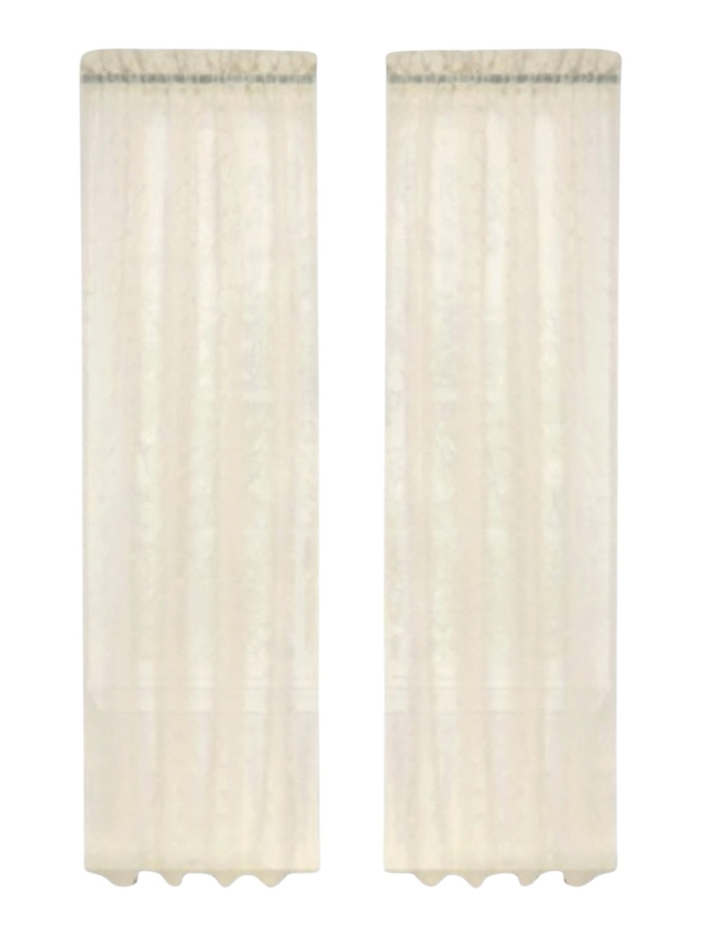 new Boho Chic ✶ Set 2 Rod Pocket Panel Curtains ✶ Semi Sheer Natural ✶ 40” x 84” - Picture 8 of 16